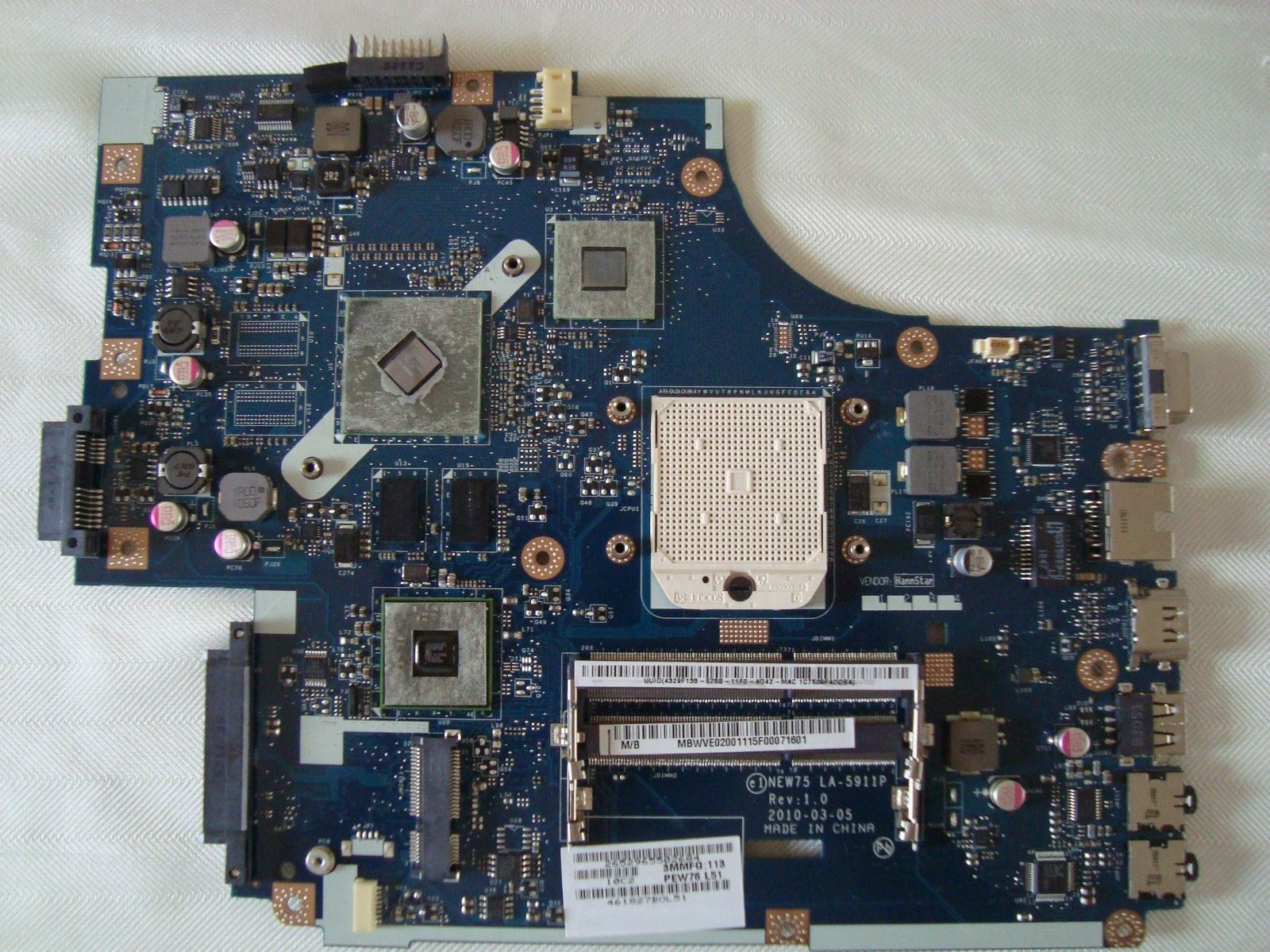Acer Aspire 5552G NEW75 LA-5911P Rev:1.0 AMD motherboard ATI HD